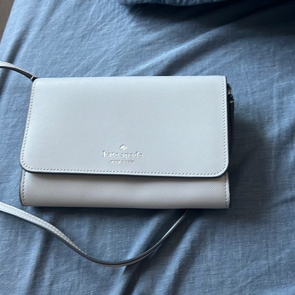 Light gray Kate spade wallet purse.